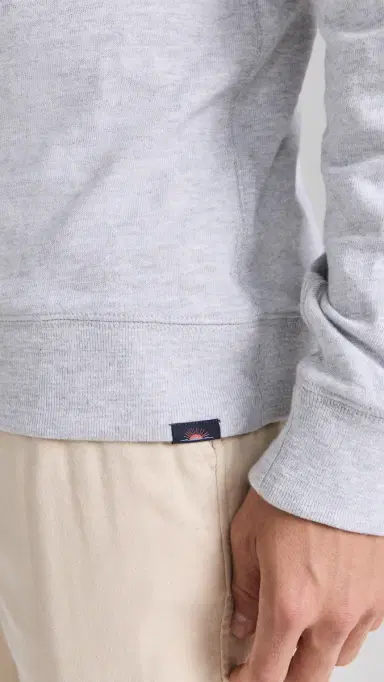 Faherty Sunwashed Slub Hoodie Light Grey Heather | Thumbnail 6 Faherty Sunwashed Slub Hoodie Light Grey Heather | Thumbnail 6