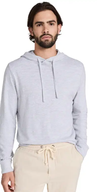 Faherty Sunwashed Slub Hoodie Light Grey Heather | Thumbnail 1 Faherty Sunwashed Slub Hoodie Light Grey Heather | Thumbnail 1
