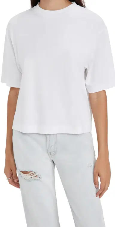 Vince Wide Sleeve Crop Tee Optic White | Thumbnail 1 Vince Wide Sleeve Crop Tee Optic White | Thumbnail 1