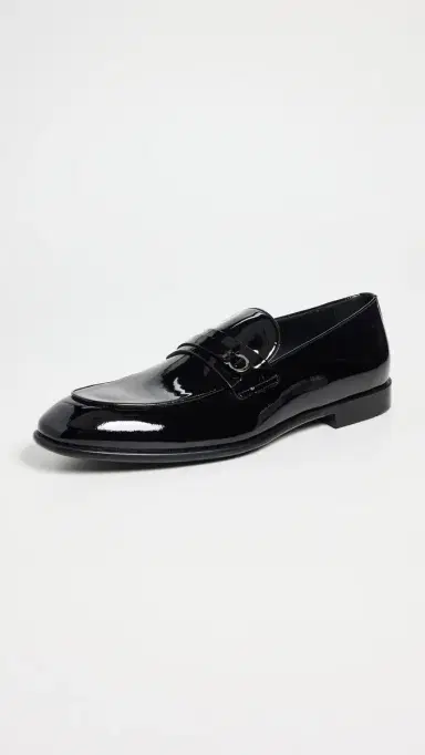 Ferragamo Desio Patent Leather Formal Tuxedo Loafers Nero 8.5E | Thumbnail 2 Ferragamo Desio Patent Leather Formal Tuxedo Loafers Nero 8.5E | Thumbnail 2