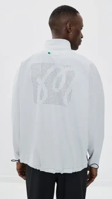 Malbon Performance Quarter Zip Shell Pullover ilver/Black | Thumbnail 3 Malbon Performance Quarter Zip Shell Pullover ilver/Black | Thumbnail 3