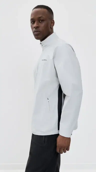 Malbon Performance Quarter Zip Shell Pullover ilver/Black | Thumbnail 4 Malbon Performance Quarter Zip Shell Pullover ilver/Black | Thumbnail 4