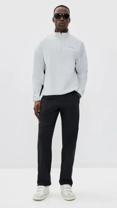 Malbon Performance Quarter Zip Shell Pullover ilver/Black | Thumbnail 5 Malbon Performance Quarter Zip Shell Pullover ilver/Black | Thumbnail 5