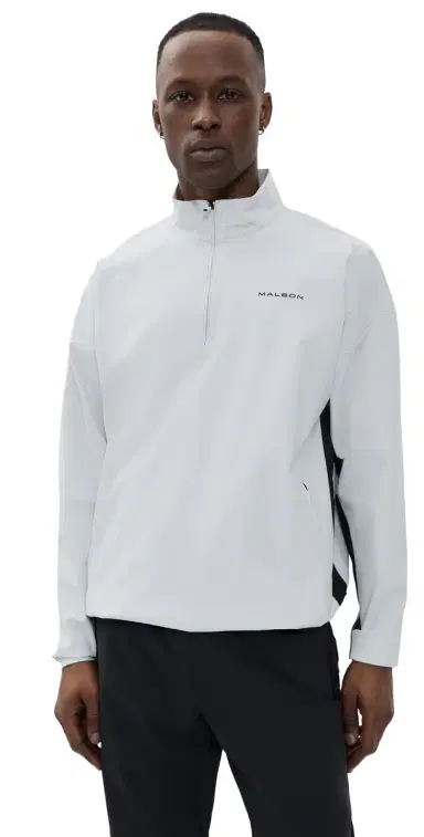 Malbon Performance Quarter Zip Shell Pullover ilver/Black | Thumbnail 1 Malbon Performance Quarter Zip Shell Pullover ilver/Black | Thumbnail 1