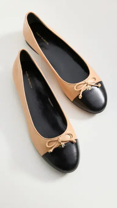 Tory Burch Cap Toe Ballet Flats Ginger Shortbread/Black 8 | Thumbnail 2 Tory Burch Cap Toe Ballet Flats Ginger Shortbread/Black 8 | Thumbnail 2