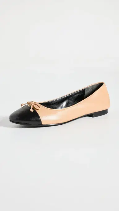 Tory Burch Cap Toe Ballet Flats Ginger Shortbread/Black 8 | Thumbnail 5 Tory Burch Cap Toe Ballet Flats Ginger Shortbread/Black 8 | Thumbnail 5