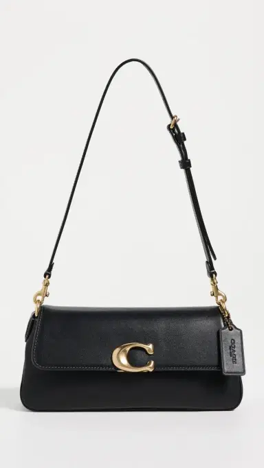 Coach Refined Calf Leather Jet Shoulder Bag B4/Black | Thumbnail 2 Coach Refined Calf Leather Jet Shoulder Bag B4/Black | Thumbnail 2