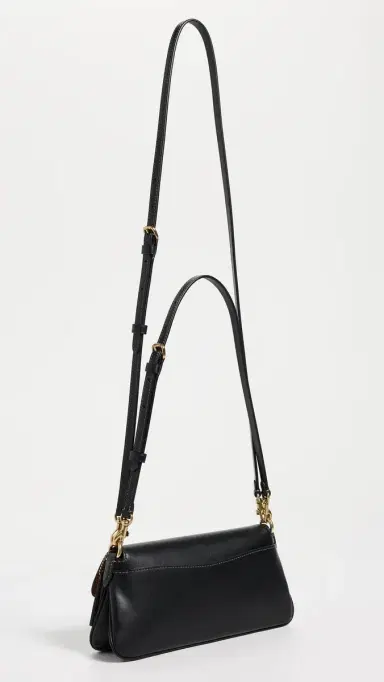 Coach Refined Calf Leather Jet Shoulder Bag B4/Black | Thumbnail 4 Coach Refined Calf Leather Jet Shoulder Bag B4/Black | Thumbnail 4