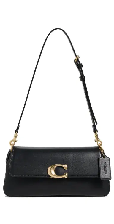 Coach Refined Calf Leather Jet Shoulder Bag B4/Black | Thumbnail 1 Coach Refined Calf Leather Jet Shoulder Bag B4/Black | Thumbnail 1