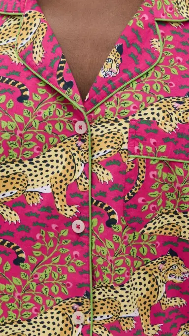 Printfresh Long Pajama Set Bagheera/Hot Pink L | Thumbnail 6