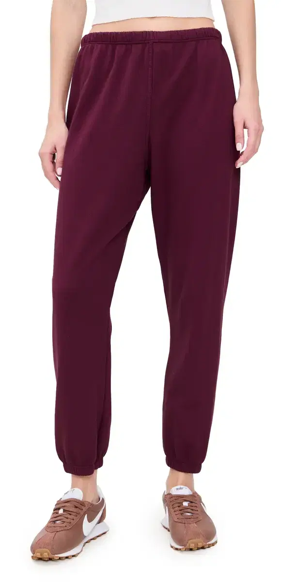 Johnny French Terry Easy weatpants Dark Burgundy
