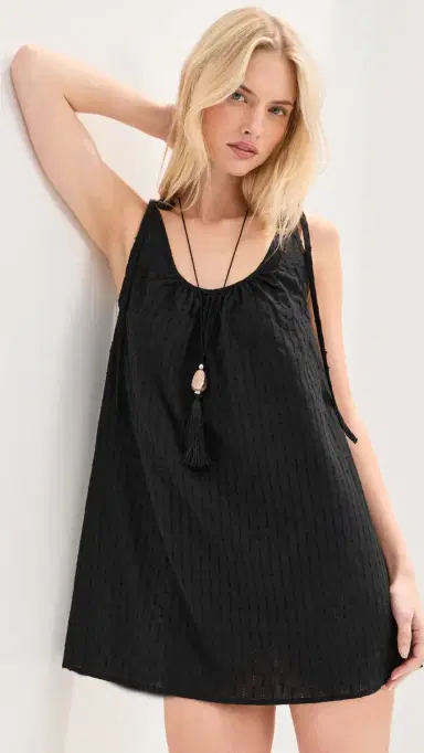 LE BOP kylar Eyelet Mini Dress Black | Thumbnail 2