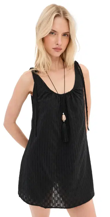 LE BOP kylar Eyelet Mini Dress Black | Thumbnail 1