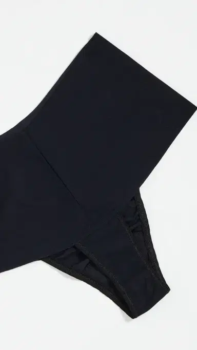 Hanky Panky Breathe Hi Rise Thong 3 Pack Black M | Thumbnail 5