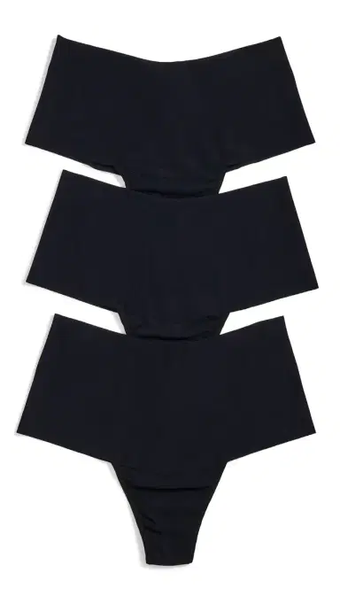 Hanky Panky Breathe Hi Rise Thong 3 Pack Black M | Thumbnail 6