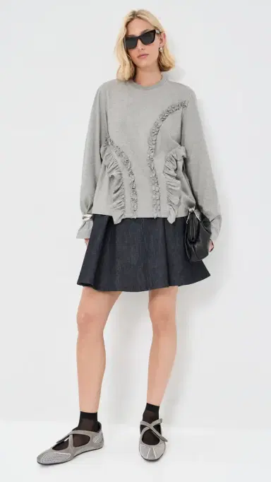 Cecilie Bahnsen Alva T-Shirt Grey elange | Thumbnail 5