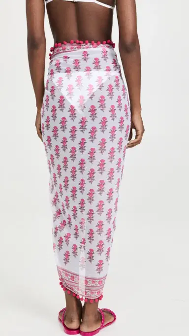 Playa Lucila Border Print Sarong | Thumbnail 3 Playa Lucila Border Print Sarong | Thumbnail 3