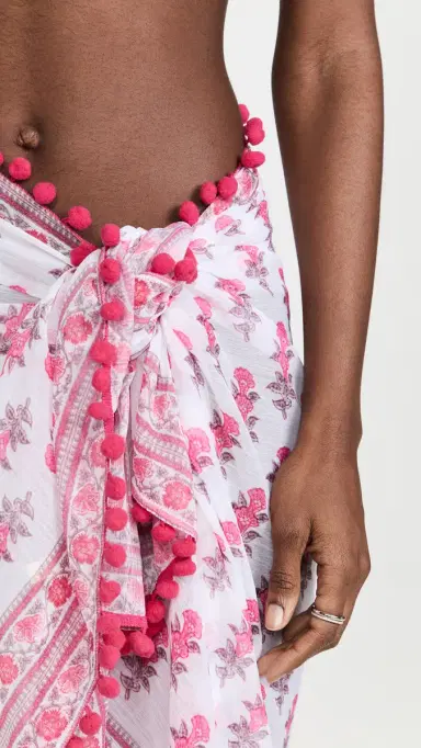 Playa Lucila Border Print Sarong | Thumbnail 6 Playa Lucila Border Print Sarong | Thumbnail 6