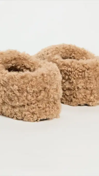 Apparis Misha Bouclette Slippers Camel | Thumbnail 4 Apparis Misha Bouclette Slippers Camel | Thumbnail 4