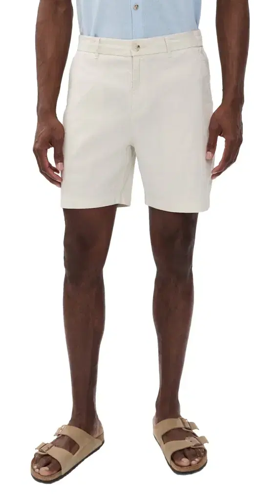 Stretch Linen Shorts 6 Stone