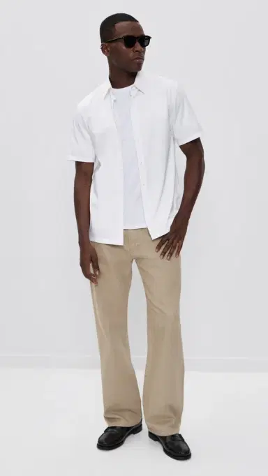 Theory Irving Short Sleeve Shirt White | Thumbnail 5