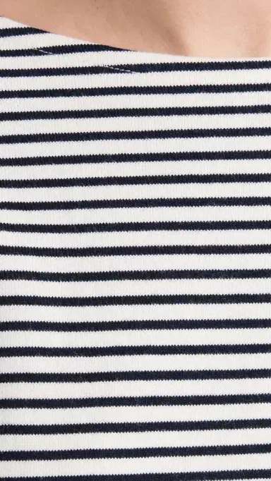 RAILS Macy Long Sleeve Tee Navy Micro tripe | Thumbnail 6
