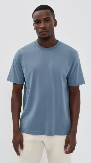 NN07 Adam Tee Stone Blue S | Thumbnail 2