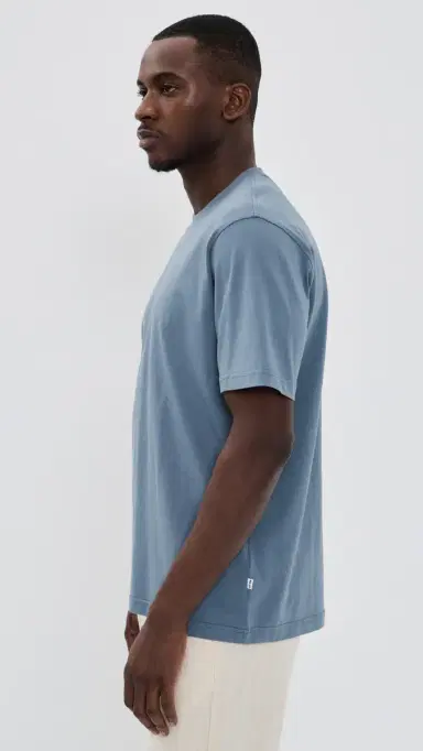 NN07 Adam Tee Stone Blue S | Thumbnail 4