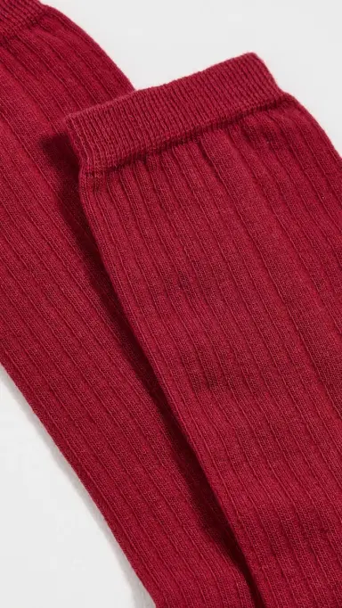 Stems Cotton Cashmere Crew Socks Red One Size | Thumbnail 3 Stems Cotton Cashmere Crew Socks Red One Size | Thumbnail 3