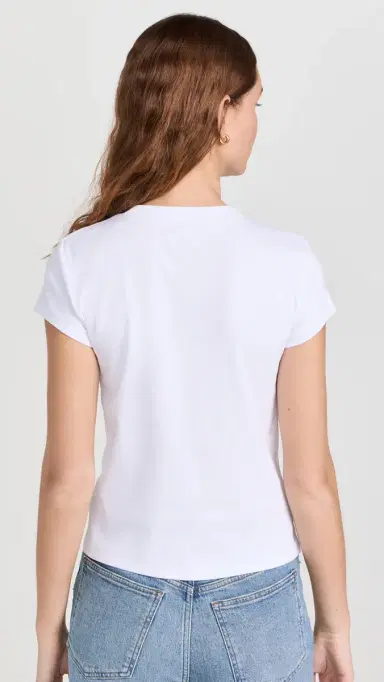 Madewell Supima Rib Tee Eyelet White | Thumbnail 3