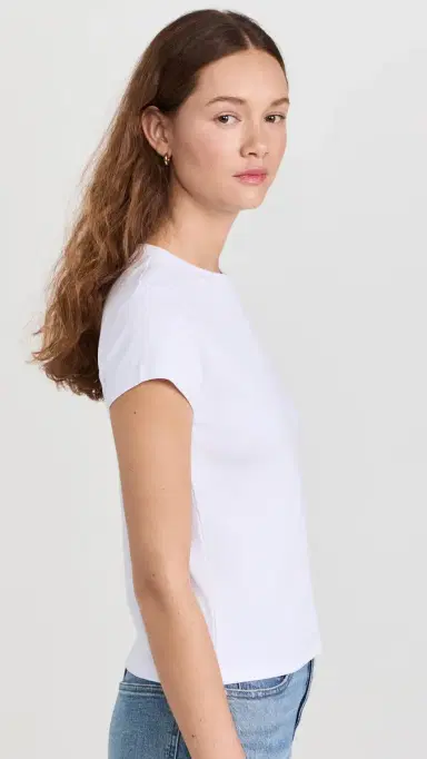 Madewell Supima Rib Tee Eyelet White | Thumbnail 4