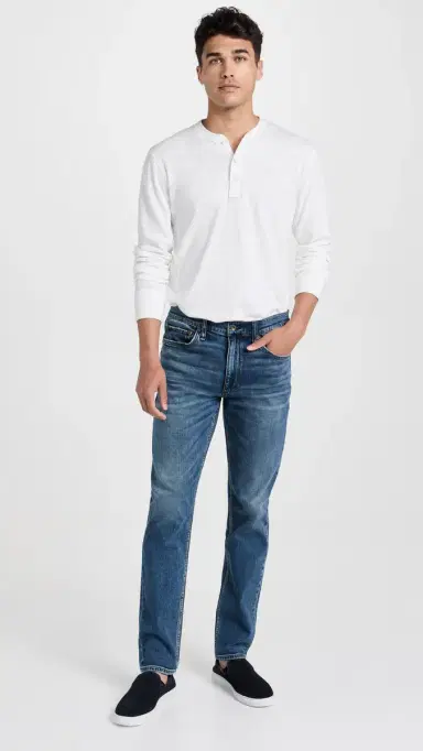 rag & bone Long Sleeve Classic Henley White XXL | Thumbnail 5
