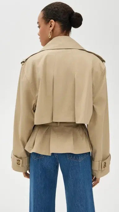 Joe's Jeans The Liz Cropped Trench Coat Camel | Thumbnail 3