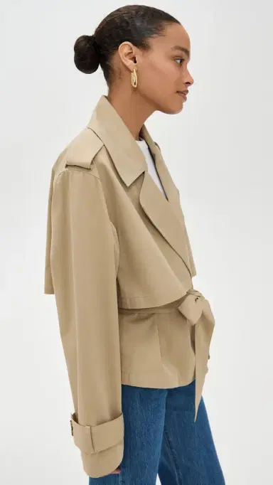Joe's Jeans The Liz Cropped Trench Coat Camel | Thumbnail 4