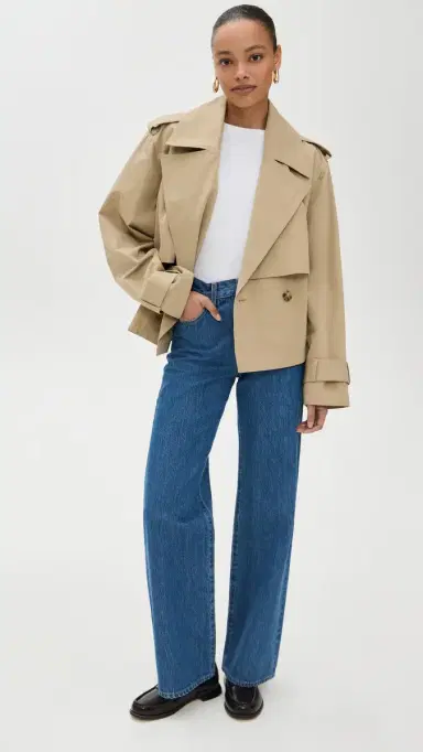 Joe's Jeans The Liz Cropped Trench Coat Camel | Thumbnail 5