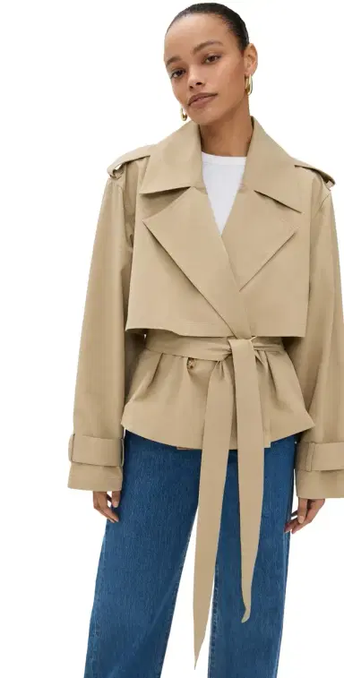 Joe's Jeans The Liz Cropped Trench Coat Camel | Thumbnail 1