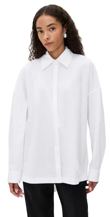 Tibi Shirting Gabe Oversized Shirt White | Thumbnail 1 Tibi Shirting Gabe Oversized Shirt White | Thumbnail 1