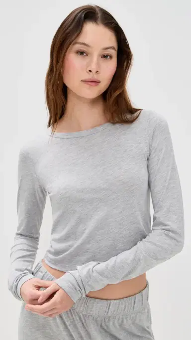 ÉTERNE Baby Tee Heather Grey L | Thumbnail 2 ÉTERNE Baby Tee Heather Grey L | Thumbnail 2