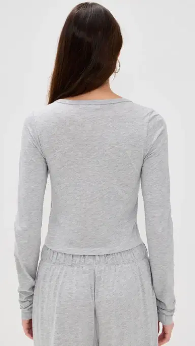 ÉTERNE Baby Tee Heather Grey L | Thumbnail 3 ÉTERNE Baby Tee Heather Grey L | Thumbnail 3
