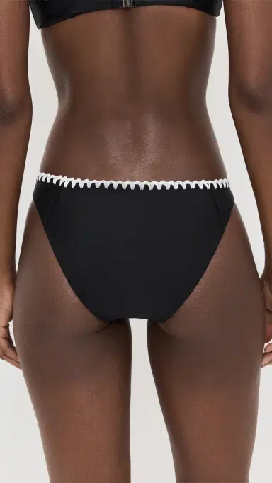 Ramy Brook Iliana Bikini Bottoms Black w/ White Crochet | Thumbnail 3 Ramy Brook Iliana Bikini Bottoms Black w/ White Crochet | Thumbnail 3