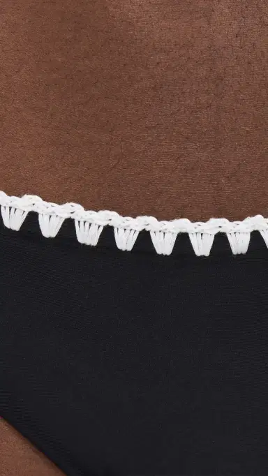 Ramy Brook Iliana Bikini Bottoms Black w/ White Crochet | Thumbnail 5 Ramy Brook Iliana Bikini Bottoms Black w/ White Crochet | Thumbnail 5