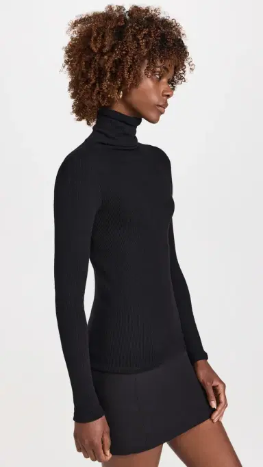 Enza Costa Sweater Knit Turtleneck Black | Thumbnail 4 Enza Costa Sweater Knit Turtleneck Black | Thumbnail 4