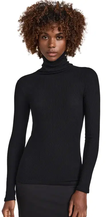 Enza Costa Sweater Knit Turtleneck Black | Thumbnail 1 Enza Costa Sweater Knit Turtleneck Black | Thumbnail 1