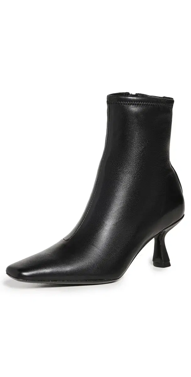 Loeffler Randall Thandy Curved Heel Ankle Boots Black