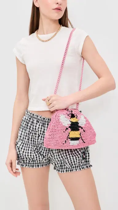 Maria La Rosa Bee Mini Game Crochet Bag | Thumbnail 3 Maria La Rosa Bee Mini Game Crochet Bag | Thumbnail 3