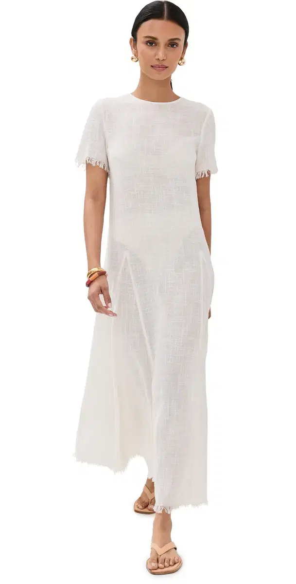 STAUD Le Havre Coverup Dress Buttercream