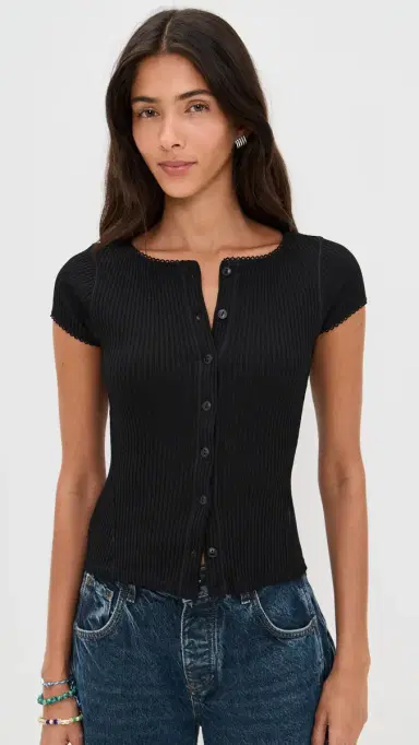 Free People Most Wanted Cardi Black | Thumbnail 2