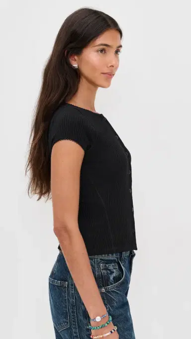Free People Most Wanted Cardi Black | Thumbnail 4