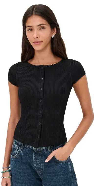 Free People Most Wanted Cardi Black | Thumbnail 1