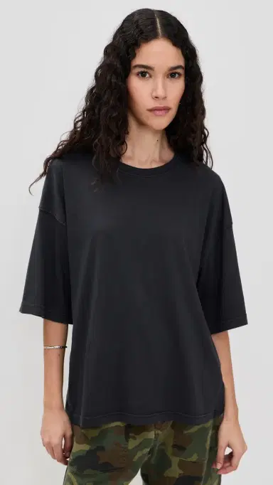 Free People Perfect Oversized Tee Black S | Thumbnail 2